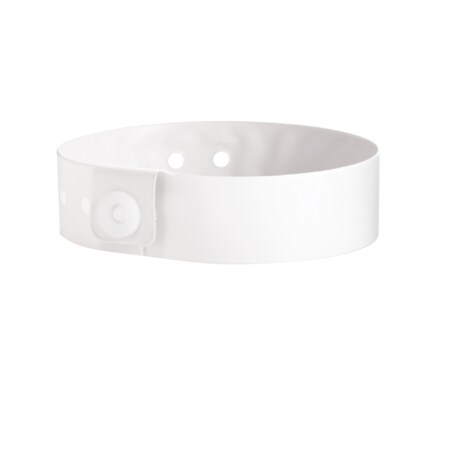 Nevs Wristband - Vinyl - Solid 1-1/8" x 10-7/8" Frosty Clear WB-0030